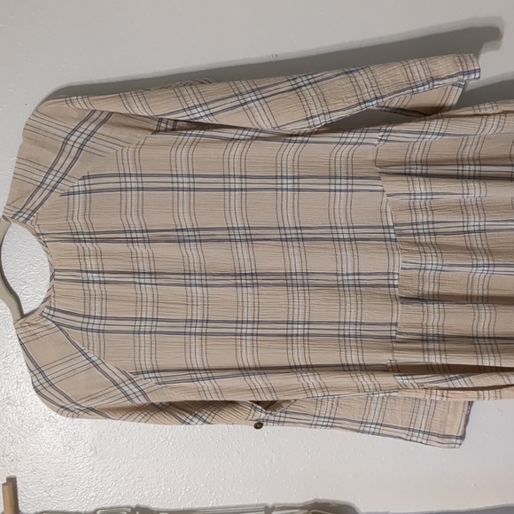 Free People Come as You Are Plaid Midi Dress L - Picture 14 of 17